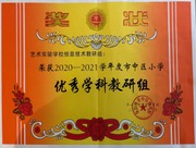 2021年小学优秀学科教研组
